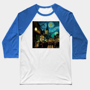 Starry Night in Diagon Alley Baseball T-Shirt